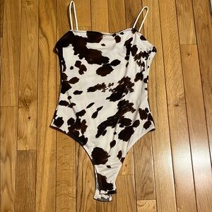 Forever 21 Black and Brown Bodysuit Top